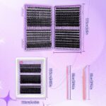European and American cross-border bestseller 40-100D curved single-cluster false eyelashes DIY segmented thick curly eyelashes large capacity