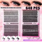 European and American cross-border best-selling false eyelash set 30D-100D large capacity mixed DIY eyelash book source factory