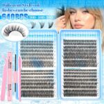 640PCS DIY Cluster Lashes OEM Custom Logo,1D Samp5D Bulk Mfr