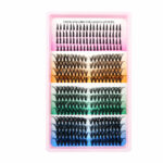 Amazon cross-border European, American, and Asian clustered thick false eyelashes, segmented curled realistic lashes DIY lashes
