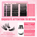 Cross-border bestseller, foreign trade single-cluster segmented DIY natural thick false eyelashes, large-capacity lash book, self-applied eyelashes