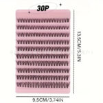 Cross-border segmented hot-melt lash clusters, large capacity DIY segmented single-cluster dense curly black stem self-applied eyelashes