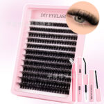 Hot-selling Amazon cross-border EU/US fake eyelash set 30D 40D 50D 60D 80D single-cluster 3D hot-melt flower lashes