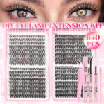 EU/US False Eyelashes Cross-border Amazon Large Capacity 30D 40D 50D Thick Natural Simulation DIY Segmented Lash Book