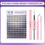 European and American cross-border best-selling false eyelashes, realistic and thick DIY eyelashes, segmented single-cluster lash extension wholesale