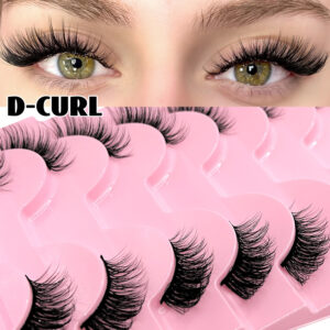 Cross-border one-piece 10-pair false eyelashes, cat-eye elongated tail style, European and American hot girl style, double eyelid false eyelashes