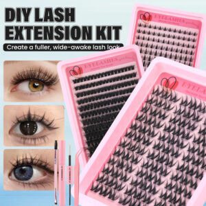 American Cross-border Fairy Wheat Stalk Fine Stem Natural False Eyelash Set 10-16mm Round Eye Enlarging