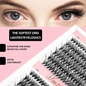 DIY Segmented False Lashes 12 Rows Large Capacity Set False Lashes 30D40D Combination Hot Melt False Lash Kit