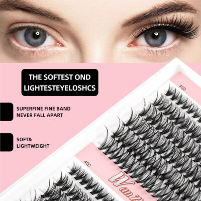 DIY Segmented False Lashes 12 Rows Large Capacity Set False Lashes 30D40D Combination Hot Melt False Lash Kit