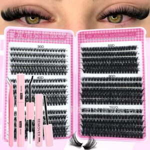 Cross-border bestseller lash book large capacity 600 clusters lash book 30/40/50/60/80/100D individual false eyelashes