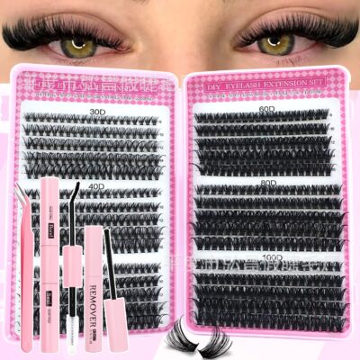 Cross-border bestseller lash book large capacity 600 clusters lash book 30/40/50/60/80/100D individual false eyelashes
