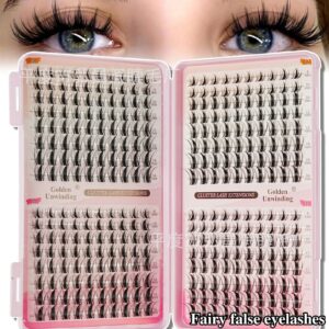 European and American cross-border bestseller, Amazon large-capacity cluster autumn maple leaf lash book, single cluster false eyelashes 8-16mm false eyelashes