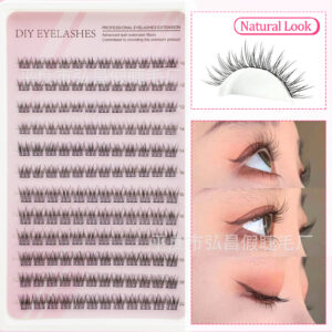 European and American cross-border bestseller Amazon triple fishtail cluster DIY self-application segmented single-cluster false eyelashes soft and fine