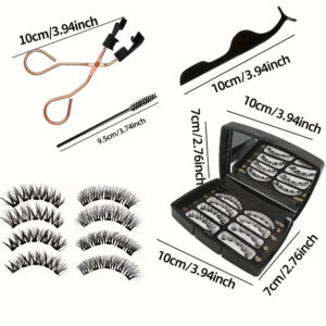 Cross-border bestseller Amazon temu five-magnet quantum magnetic eyelash set, European and American style magnetic eyelashes in stock