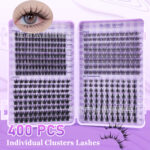 Cross-border bestseller Wheat Ear/Fishtail/Autumn Maple Leaf/Triple Fishtail 400 clusters lash book large capacity false lashes D curl