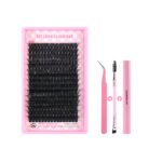 Cross-border 80D100DD Curl Single Cluster False Lashes Thick and Curled Extension 12-20mm DIY Segmented Fluffy Lashes
