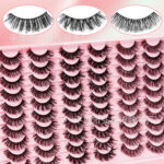 European and American cross-border bestseller, large capacity, paired lashes, European and American style false eyelashes, 30 pairs per pack, thick, natural, curled, from the source factory.