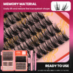 Amazon bestseller Asian new large-capacity lash book DIY segmented hot-melt cluster lashes Amazon false lash set