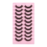 Cross-border Europe, America, Russia DD curl thick simulated curly big eye 3D imitation mink false eyelashes in stock wholesale eye tail