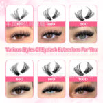 Cross-border bestseller DIY new style large capacity mixed eyelash book thick and curly 8-16mm factory false eyelashes