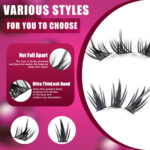 Cross-border e-commerce eyelash book segmented false eyelashes wheat spike trilogy cluster lashes thick curly self-lash extension