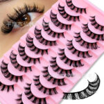 10 pairs one-piece European and American cross-border style false eyelashes, simple, natural, three-dimensional, stable supply from source factory