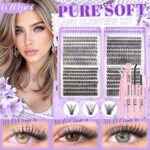 European and American cross-border 30/40/50D lash book large capacity lash DIY cluster lash glue set Amazon