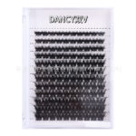 Cross-border false eyelashes export style segmented cluster thick style black band soft curly false eyelashes customizable glue-free