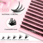 EU-US Cross-Border Best-Selling False Eyelashes 30D 40D 50D Segmented Hot-Melt Flare Lash Set 200 Clusters Voluminous 3D DIY