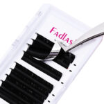 Single flat lashes for planting and lash extension, cross-border, double-tipped air flat lashes, densely arranged with curl, flatness, and dense arrangement