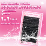 Cross-border 80D100DD Curl Single Cluster False Lashes Thick and Curled Extension 12-20mm DIY Segmented Fluffy Lashes