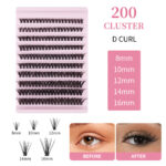 30P40P Hot Melt Cluster Eyelashes Segmented Self-Lashing Thick Natural Stage Flat False Eyelashes Segmented Lashes
