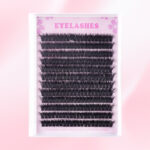 Wholesale source factory European and American dense single cluster D curl segmented mixed-race fluffy soft lightweight eyelash extension imitation