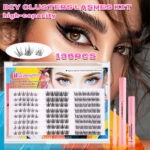 Export style Japanese and Korean DIY 24-row eyelash cross-border set DIY Cluster Lashes mixed style false eyelashes