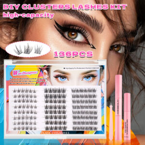 Export style Japanese and Korean DIY 24-row eyelash cross-border set DIY Cluster Lashes mixed style false eyelashes