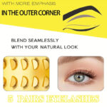 Half-eye false eyelashes 3D cross-border false eyelashes cat eye natural thick eye tail lengthening one-piece false eyelashes transparent stem