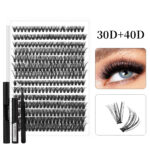 Customized export cross-border best-selling style false eyelash set 30D40D kit Diy cluster s lashe