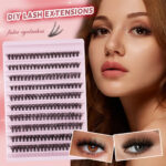 30P40P Hot Melt Cluster Eyelashes Segmented Self-Lashing Thick Natural Stage Flat False Eyelashes Segmented Lashes