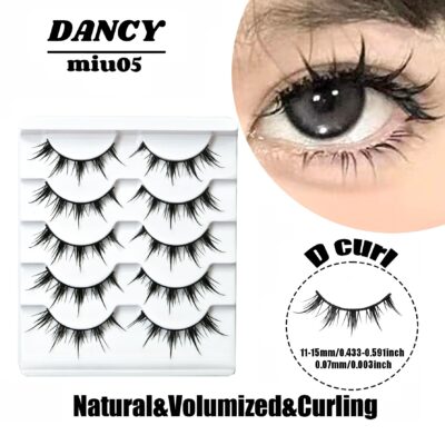 Little Devil Comic Style Wet Lashes Cos Japanese Big Eye False Lashes Curled Thick Thai European and American Hard Stem Lashes
