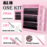 Source factory DIY segmented eyelash set, OEM branding and repackaging available, stock wholesale, cross-border customization LOGO