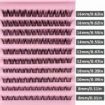 Cross-border DIY single-cluster self-applied false eyelashes, mixed pack, thick and curly, segmented cluster false eyelashes