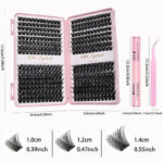 Amazon Europe and America hot-selling false eyelashes, thick and curly, self-applied segmented cluster lashes, 32-row set eyelash book manufacturer
