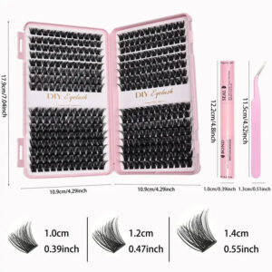 Amazon Europe and America hot-selling false eyelashes, thick and curly, self-applied segmented cluster lashes, 32-row set eyelash book manufacturer