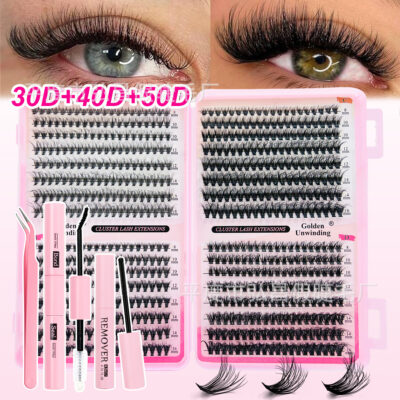 Amazon Hot Melt 30D/40D/50D False Lashes 32 Rows Lash Book D Curl Volume Mixed Thick Segmented