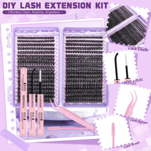 Overseas cross-border hot-selling large-capacity eyelash book tool set, thick DIY segmented bestseller 80D100D eyelash book