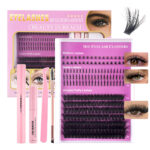 Cross-border segmented eyelash kit, European and American thick false eyelashes, 3D DIY hot-melt cluster lash extension FD set