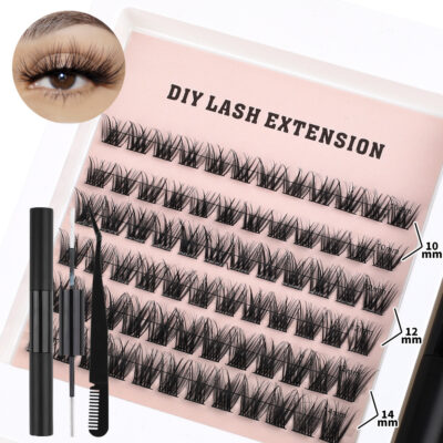 Cross-border Europe/US DIY Self-lash Extension Single Cluster Thick 120 Clusters D Curl Amazon Segmented Lash Kit