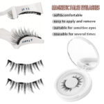 Magnetic No-Glue Three-Magnet False Eyelashes Reusable Natural Simulation Magnetic Eyelash Set Wholesale Cross-Border