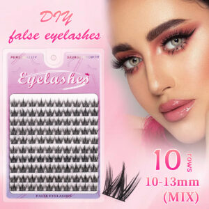 Large capacity segmented false eyelashes, European and American comic Barbie, lazy person camera-ready, thick and ultra-fine stem single cluster eyelashes wholesale