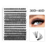 Customized export cross-border best-selling style false eyelash set 30D40D kit Diy cluster s lashe